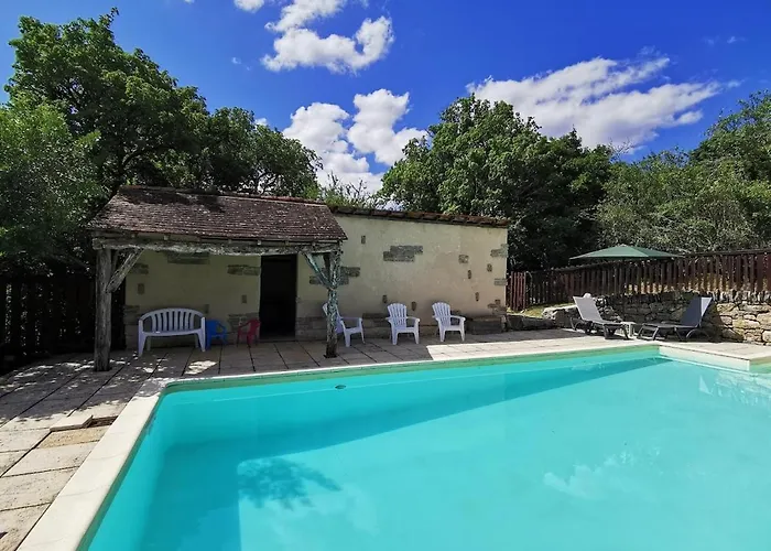 Ferienhaus The Barn, Maison, Piscine Privative, Calme, Wifi Carayac